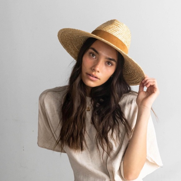 New Gigi Pip Isla Straw Fedora One Size 